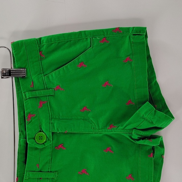 Freestyle Revolution shorts Flamingos size 5 Green Pink Midrise Stretch - Picture 3 of 7